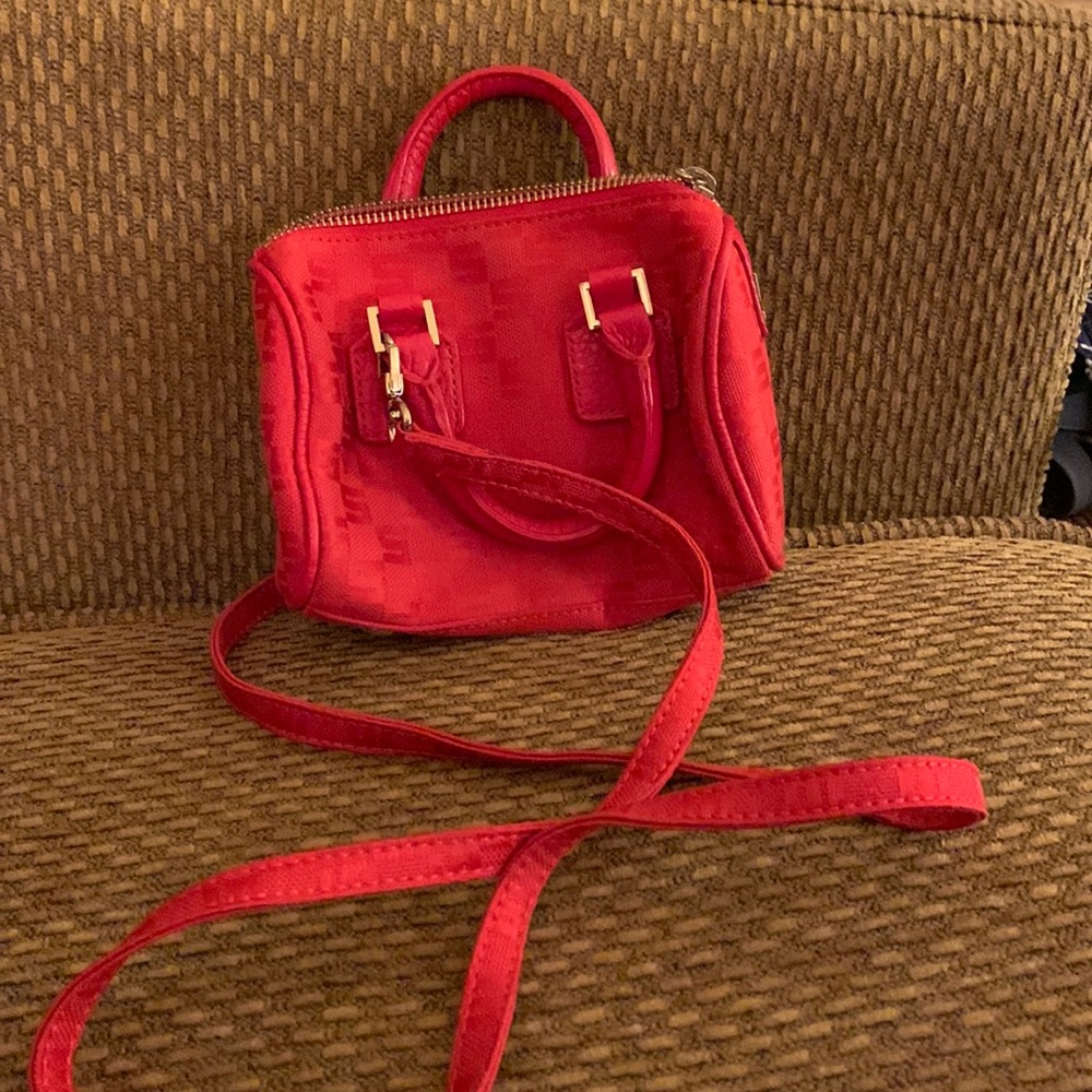 Red original Sisley mini crossbody bag